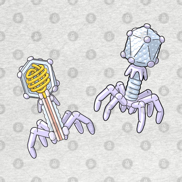 Bacteriophage Structure Illustration by taylorcustom